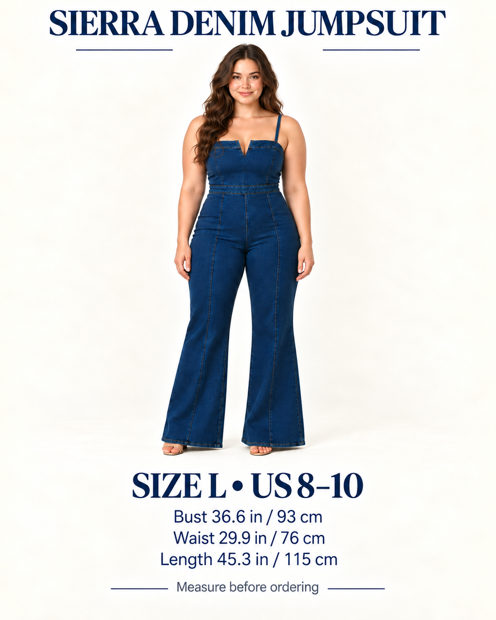 The Sierra Strapless Denim Jumpsui