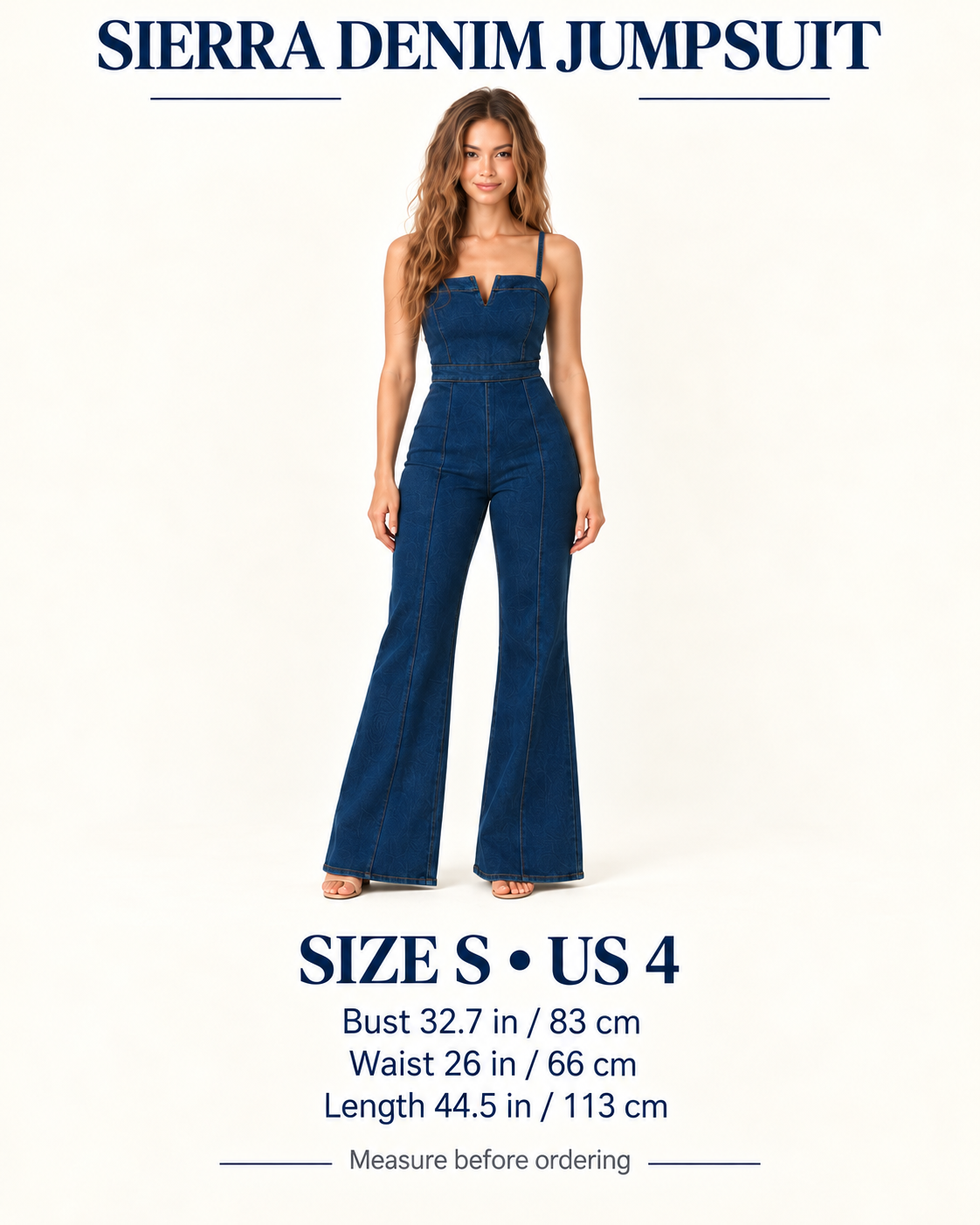 The Sierra Strapless Denim Jumpsui