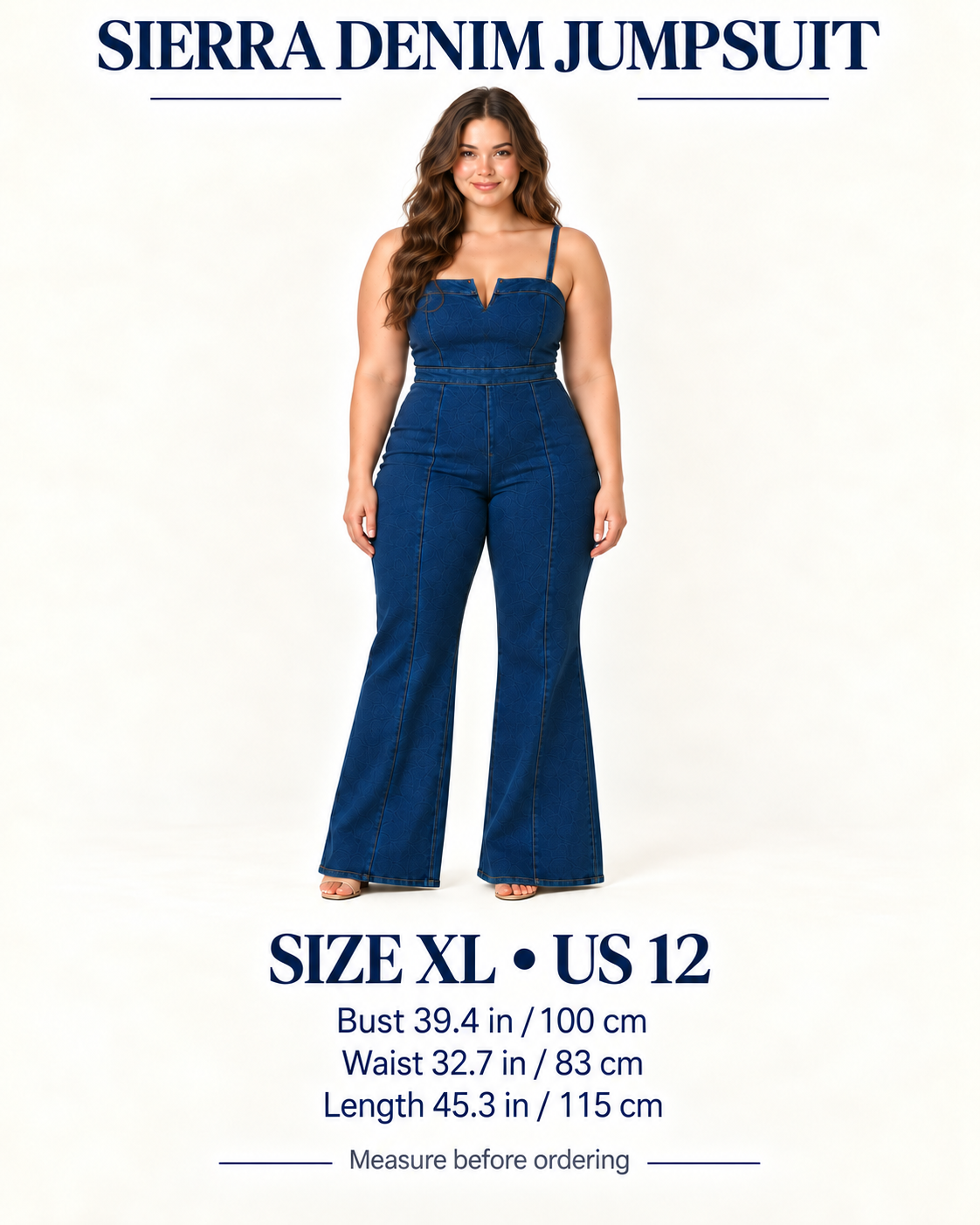 The Sierra Strapless Denim Jumpsui